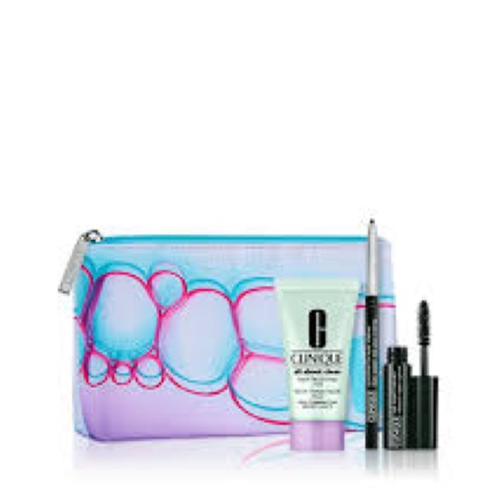 Clinique Eye Drama Kit with Blue and Purple Bag